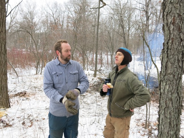Joe Winn and Lindsay Knudsvig on a lunch break